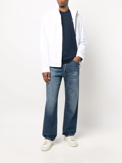 Paul & Shark Embroidered Logo Sweatshirt In Blue