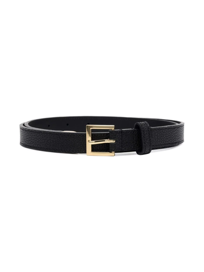 Shop Lauren Ralph Lauren 20 Skinny Leather Belt In Black