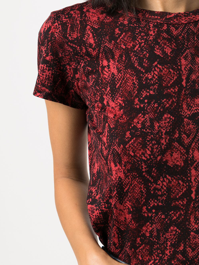 Shop Rag & Bone All-over Snake-print T-shirt In Red