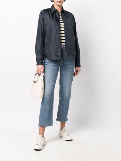 Aspesi Padded Shirt Jacket In Blue