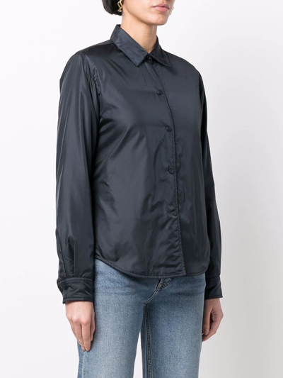 Aspesi Padded Shirt Jacket In Blue