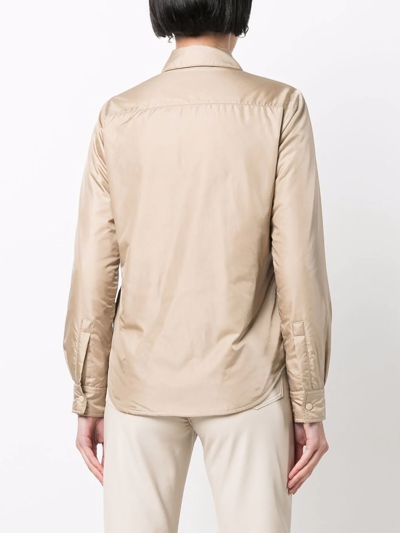 Aspesi Padded Shirt Jacket In Neutrals