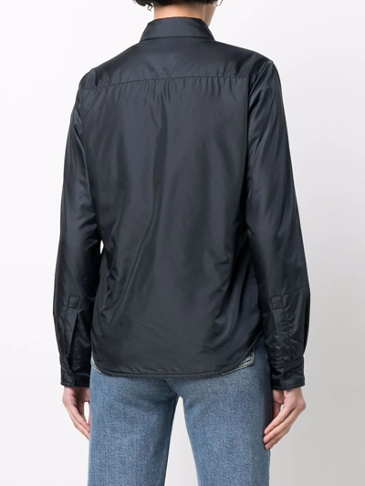 Aspesi Padded Shirt Jacket In Blue