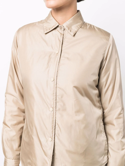 Aspesi Padded Shirt Jacket In Neutrals