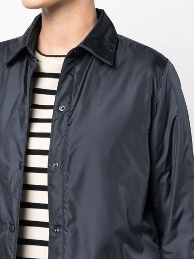 Aspesi Padded Shirt Jacket In Blue