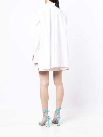 Maticevski Mandate Puff-sleeve Button-down Shirt In White