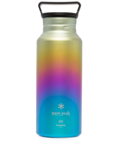 Shop Snow Peak Aurora Titanium Rainbow 800ml Bottle In Multicolour