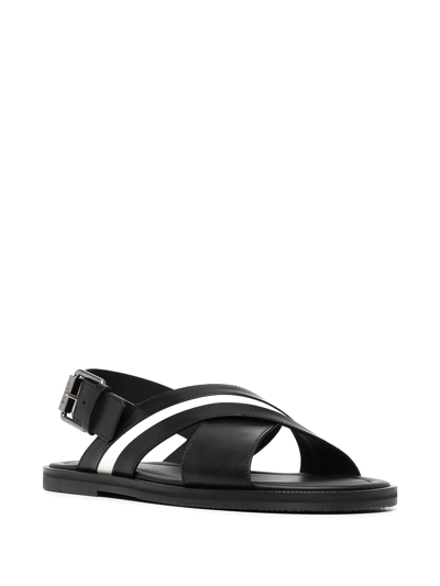 Shop Bally Jamilo Crossover-straps Leather Sandals In Black