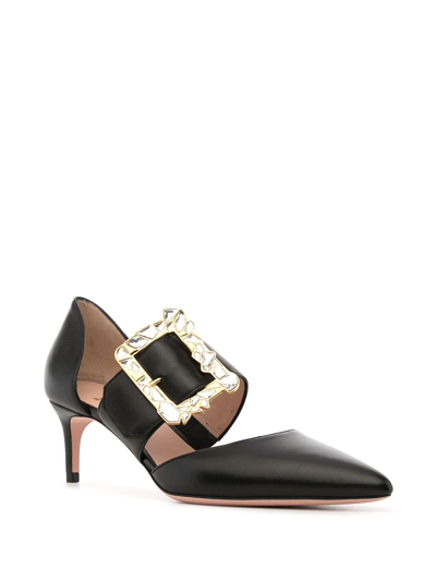 Shop Bally Buckle-detail Pointed Pumps In Black