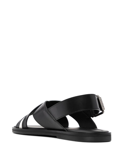 Shop Bally Jamilo Crossover-straps Leather Sandals In Black