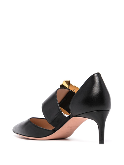 Shop Bally Buckle-detail Pointed Pumps In Black