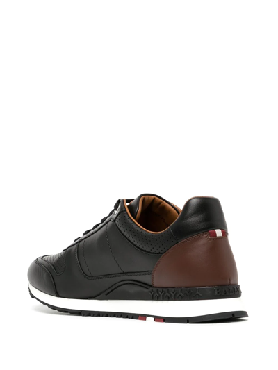 Shop Bally Two-tone Low-top Sneakers In Black