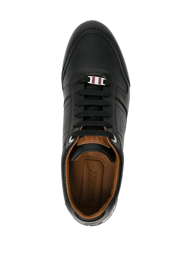 Shop Bally Two-tone Low-top Sneakers In Black