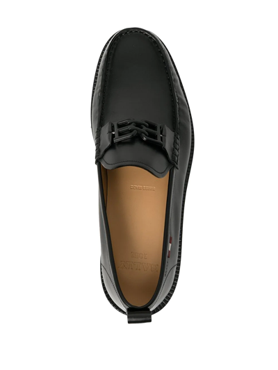 Shop Bally Chunky Sole Loafers In Black