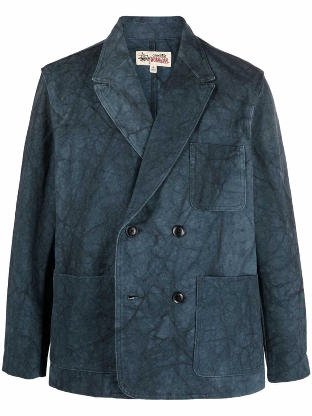 Stussy Canvas Double Breasted Jacket In Navy | ModeSens - スーツ