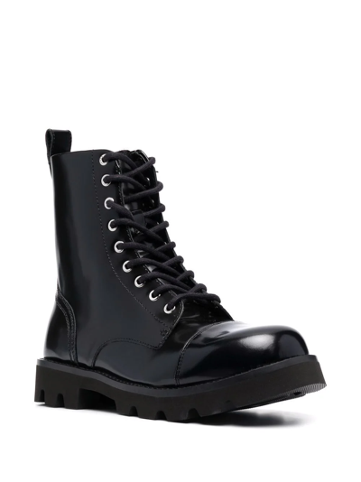 Shop Diesel D-konba Lace-up Boots In Black