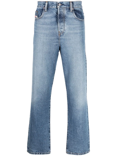 Shop Diesel D-viker Straight-leg Jeans In Blue