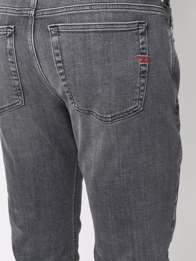 Shop Diesel Sleenker Slim-fit Jeans In Grey