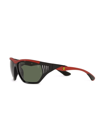 Shop Ray Ban X Scuderia Ferrari Geometric-frame Sunglasses In Black