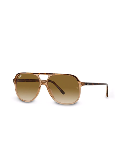 Ray Ban Clear Gradient Brown Aviator Unisex Sunglasses 0rb2198 129251 60 In Brown