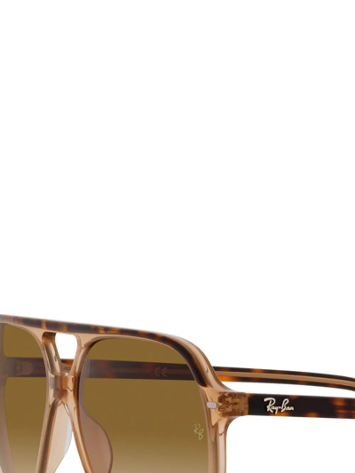 Shop Ray Ban Bill Square-frame Aviator Sunglasses In Brown