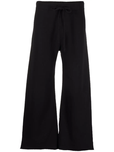 Shop Nili Lotan Wide-leg Cropped Trousers In Black