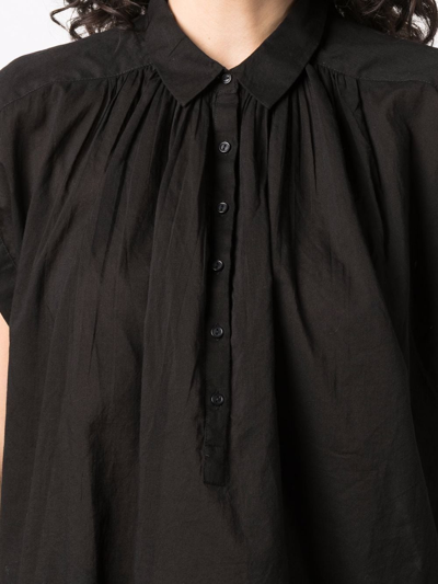 Shop Nili Lotan Pleated Sleeveless Shirt In Black