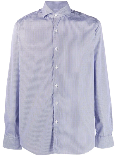 Shop Xacus Classic Button-up Shirt In Blue