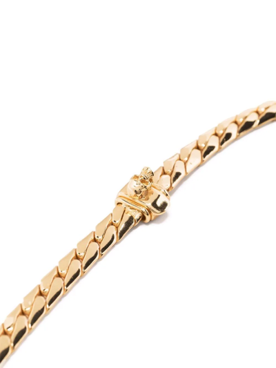 Shop Emanuele Bicocchi Gold-plated Herringbone Flat Chain