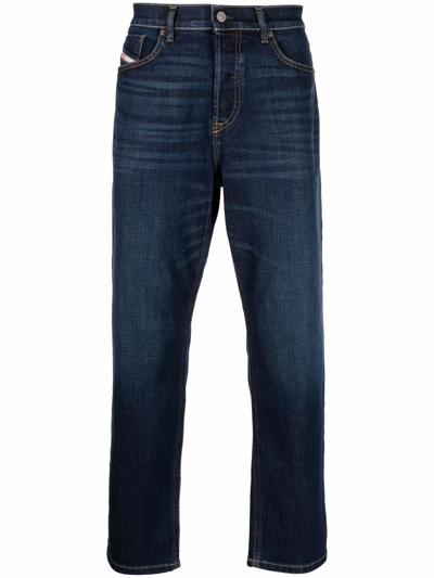 Shop Diesel D-fining Straight-leg Jeans In Blue