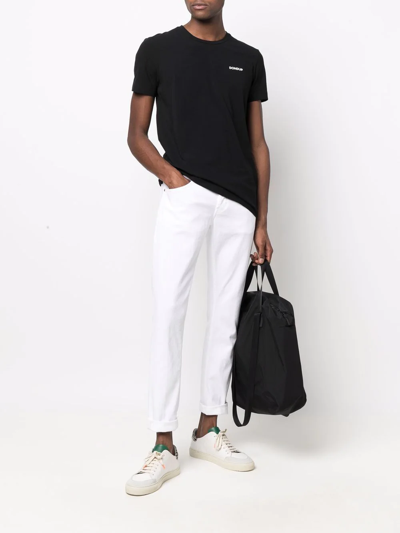 Dondup White Stretch-cotton Jeans In White