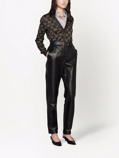 Shop Gucci Gg Jacquard-motif Cardigan In Black