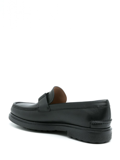 Ferragamo Slip-on Loafers In Black