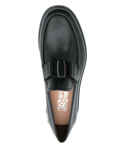 Ferragamo Slip-on Loafers In Black