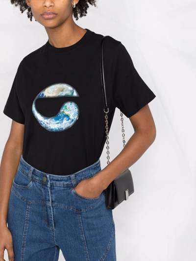 Shop Coperni Logo-print Cotton T-shirt In Black