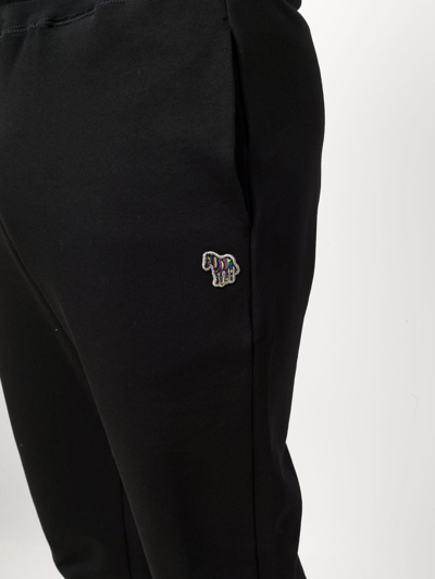 Shop Ps By Paul Smith Zebra Motif Sweatpants In Black