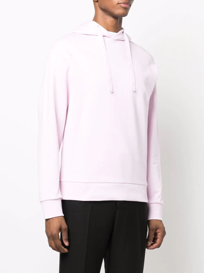 Shop Apc Drawstring Pullover Hoodie In Pink