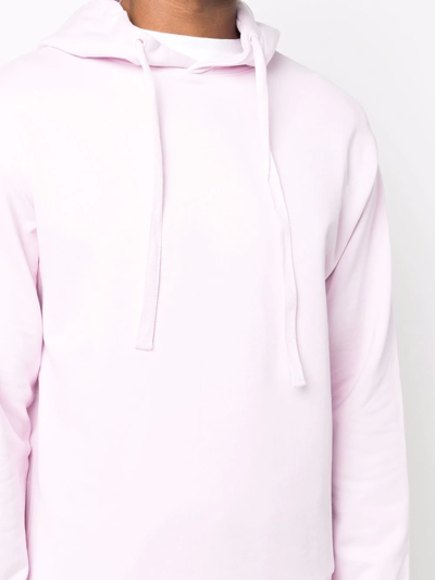 Shop Apc Drawstring Pullover Hoodie In Pink