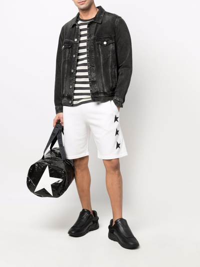 Golden Goose Diego Star Short Sweatpants In Gray
