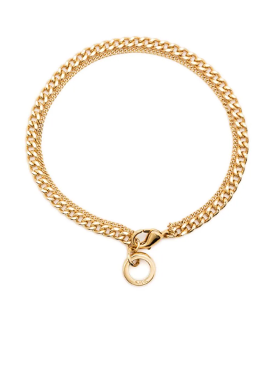 Shop Apc Double-chain Bracelet In Gold