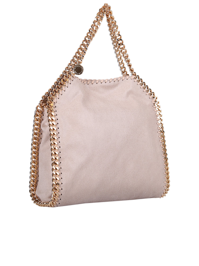 Shop Stella Mccartney Falabella Mini Crossbody Bag In Beige