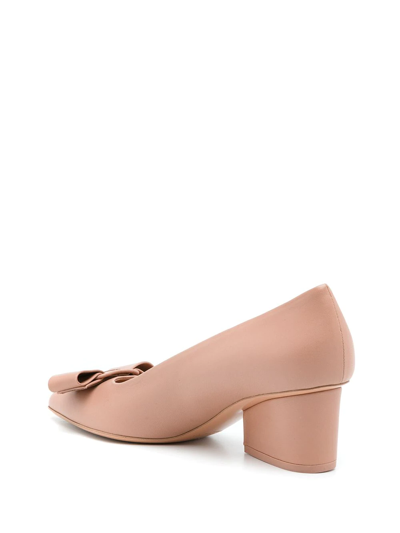 Ferragamo Viva 55mm Leather Vara Bow Pumps In Nude
