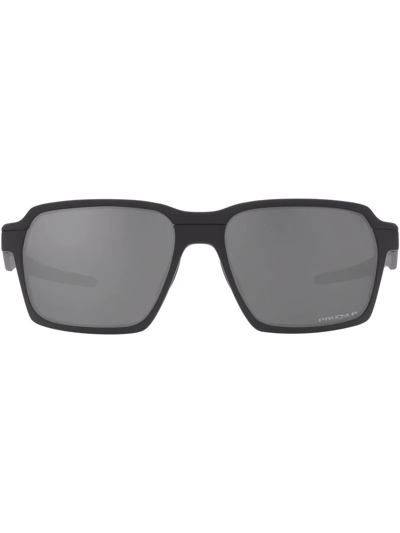 Shop Oakley Parlay Square-frame Sunglasses In Schwarz