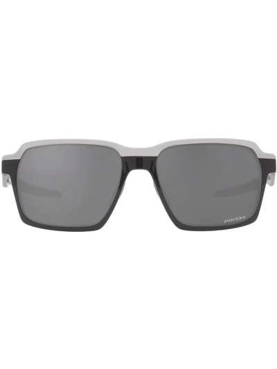 Shop Oakley Parlay Square-frame Sunglasses In Schwarz