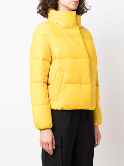 Shop Calvin Klein Quilted-finish Puffer Jacket In Gelb