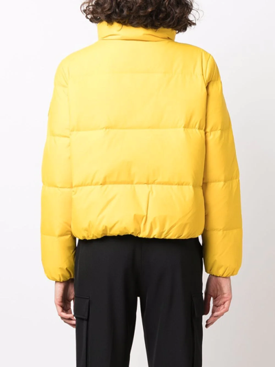 Shop Calvin Klein Quilted-finish Puffer Jacket In Gelb