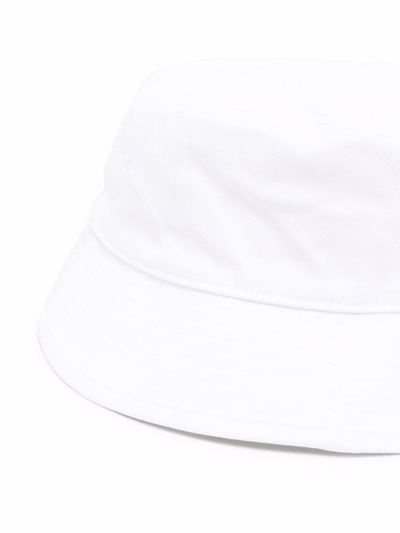 Shop Adidas Originals Trefoil Bucket Hat In Weiss