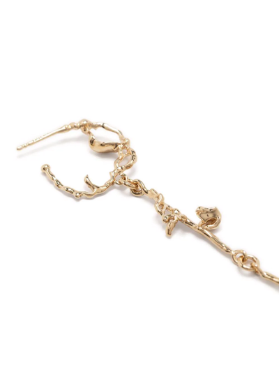 Shop Lemaire Twig Creoles Drop Earrings In Gold