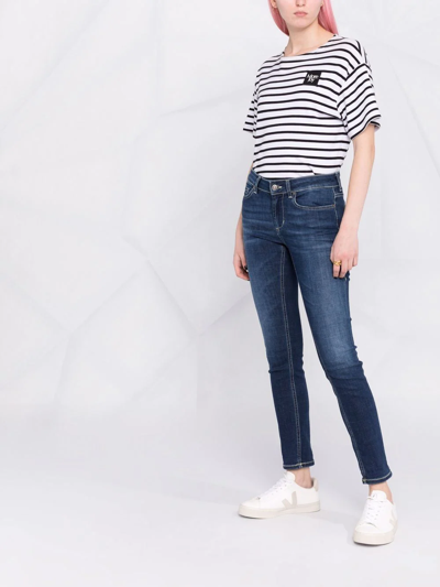 Shop Dondup Monroe Low-rise Skinny Jeans In Blau