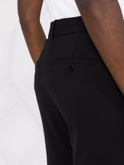 Theory Mid-rise Cropped Trousers In Schwarz
